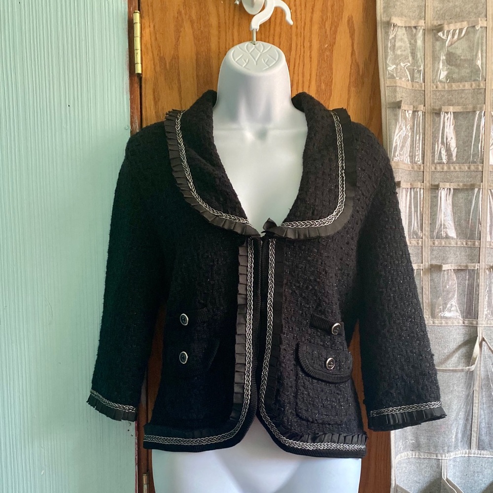 Black and Silver Blazer Jacket - NWOT